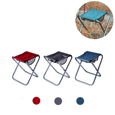 11" Aluminum Alloy Folding Camping Travel Stool w/Carrying Bag