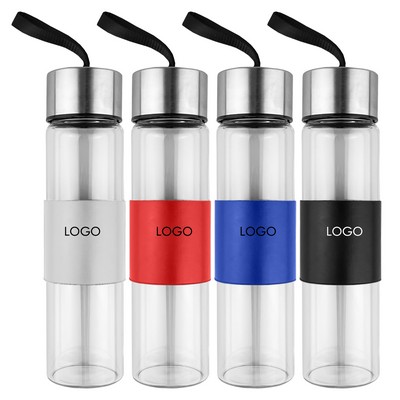 Glass Water Bottle -13.5oz