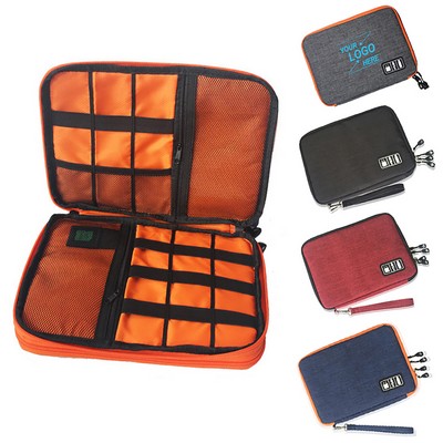 Double Layer Travel Cable Organizer Bag