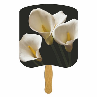 Lilies Hand Fan Stock Graphic