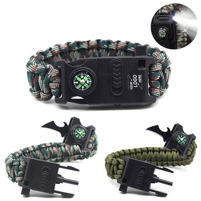 Tactical Camo Paracord Survival Bracelet