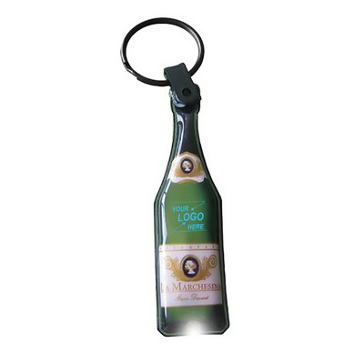 Personalized LED Wine Bottle Keychain Flashlight