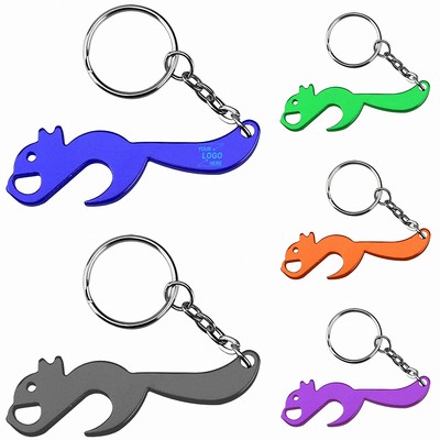 Squirrel Bottle Opener Keychain