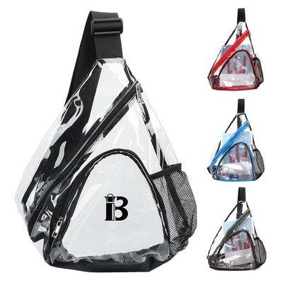 Clear PVC Crossbody Bag With Adjustable Strap