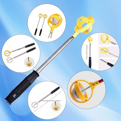 Extendable Telescopic Ball Pickup with Auto-Lock Scooper