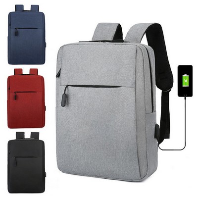 Modern Tech Carry: Adult's Laptop Backpack with USB Port Access