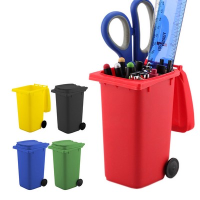 Compact Desk Organizer: Mini Plastic Bin Pen Holder