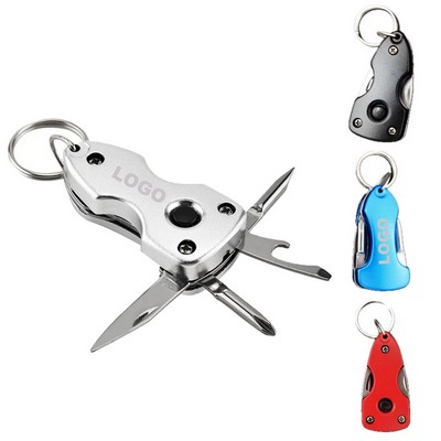 Multifunctional Key Chain with Knife and LED Light