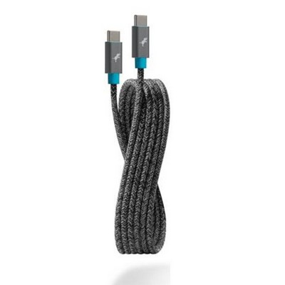 Nimble POWERKNIT Cable USB-C to USB-C 2M Cable made with Recycled Materials - Grey