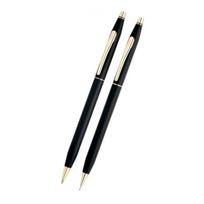 Classic Century® Classic Black & 23KT Gold Gel Ink Pen & Pencil Set