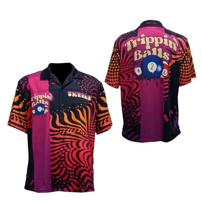 Men's Pinhole Mesh Bowling Shirt