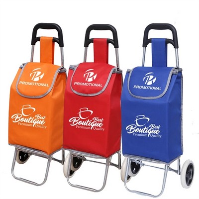 Portable Folding Shopping Cart Trolley with Wheels