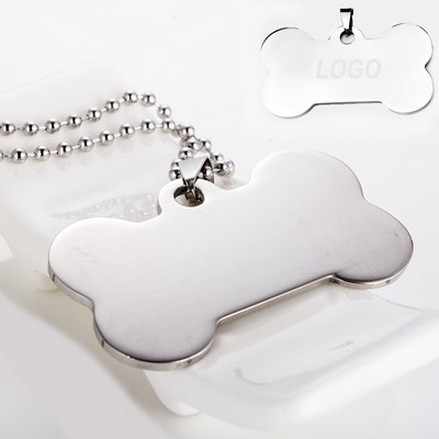 Bone Shaped Dog Collar Tag