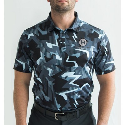 Men's Golf Polo - Graphite Glitch