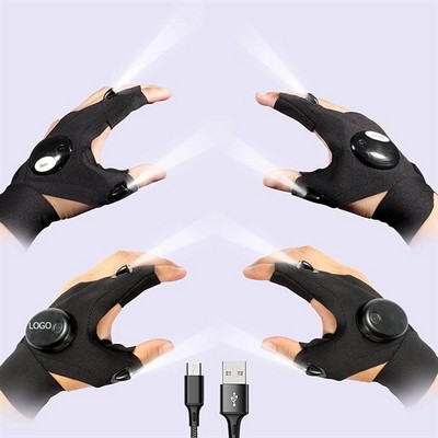 LED Flashlight Gloves - Hands-Free Light For Work