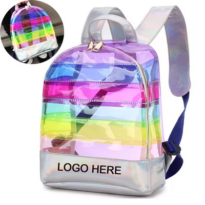 Multicolor Rainbow Mini Backpack