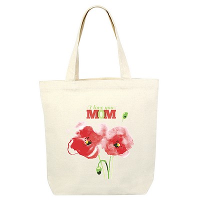 Custom 8 oz Semi-Bleached Cotton Canvas Tote Bag 15"x13"x4"