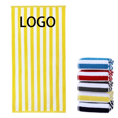 Premium Cabana Striped Cotton Beach Towel