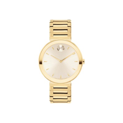 Movado Bold Horizon Ladies' Gold IP Watch w/Taupe Beige Dial