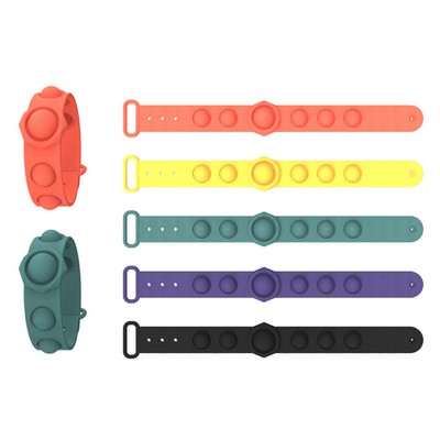 Multi-colored Silicone Pop Fidget Bracelet