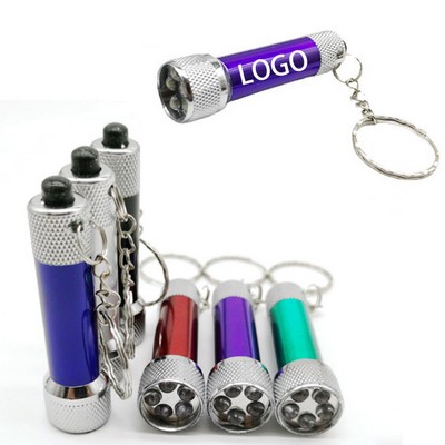 5 LED Aluminum Flashlight & Key chain