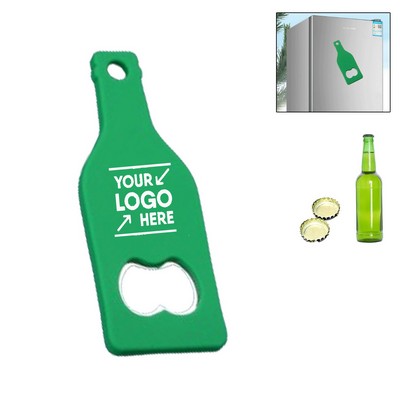 Magnetized Bottle-Shaped Opener for Refrigerator