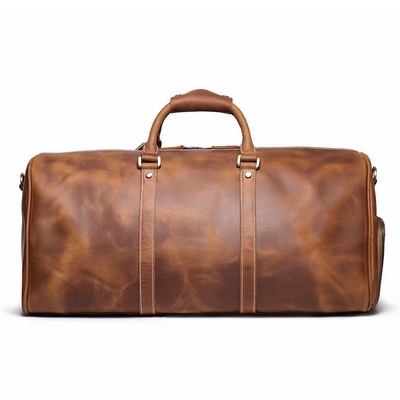 The Dagny Weekender Large Leather Duffle Bag (19.7"x9"x10.24")