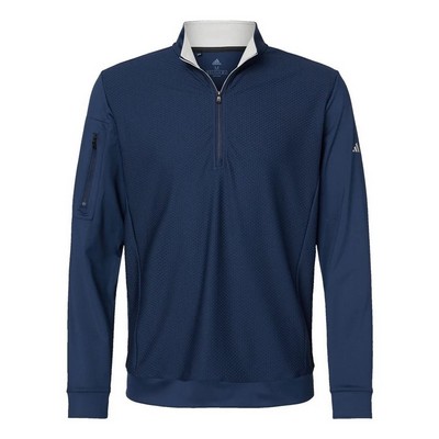 Adidas® Performance Textured Quarter-Zip Pullover