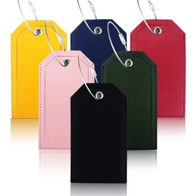 Luggage Tags with Full Back Privacy Cover w/Steel