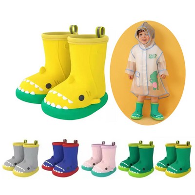 Thick Sole Beach Pool Shoes Children Shark Cute Rain Boots