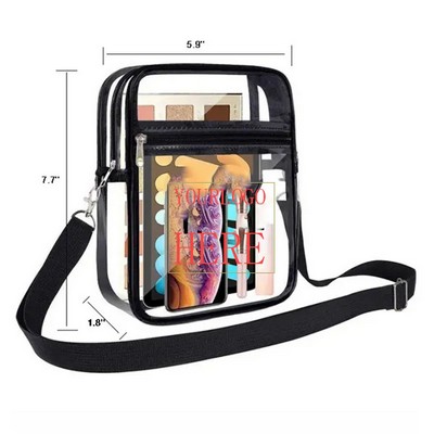 Clear PVC Crossbody Shoulder Bag