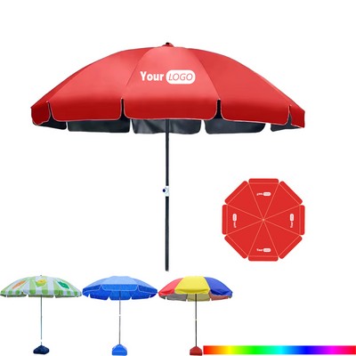 Large Outdoor Sun Patio Umbrellas Double 210D Silver Fabric Coth Advertising Beach Summer Sunshade