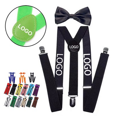 Unisex Adult Suspender w/Bowtie 40"x1"