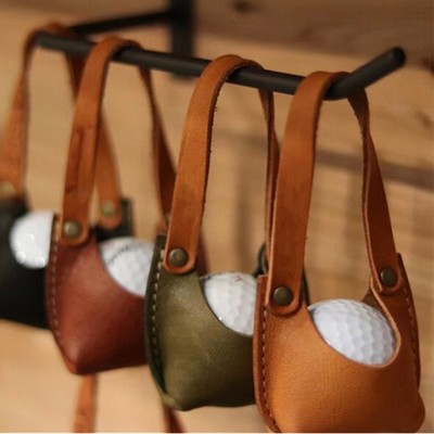 Leather Golf Ball Bag