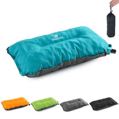 Outdoor automatic inflatable pillow