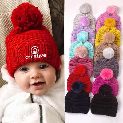 Kids Knitted Pom Warm Hat