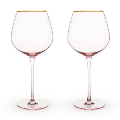 Twine Rose Crystal Red Wine Glass Set