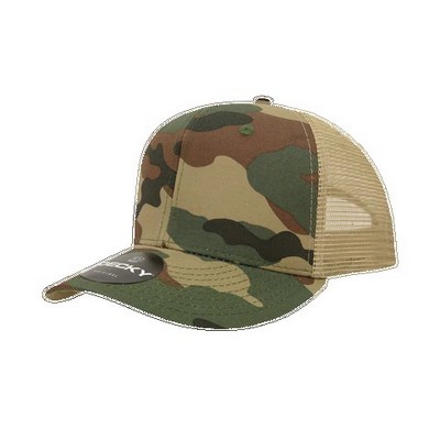 Decky Six Panel Structured Camo Trucker Cap