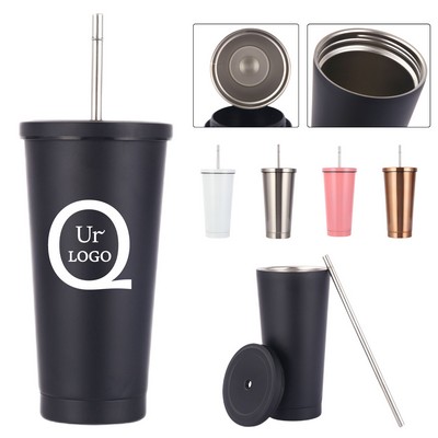 17Oz Tumbler Cup W/ Straw