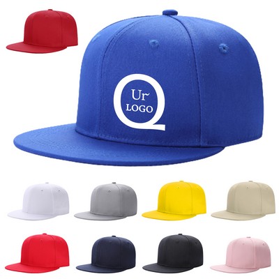 Cotton Flat Brim Baseball Cap