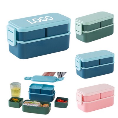 Student Double -Layer Portable Bento Box