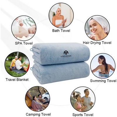 Microfiber Bath Towels Quick Drying Absorbent