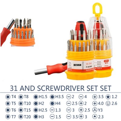 Electric Screwdriver Set 31-in-1 Portable Carbon Steel