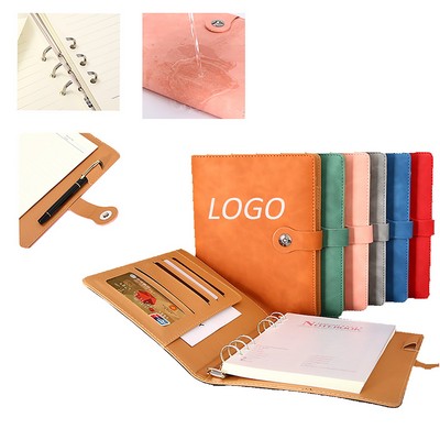 A5 Refillable Binder Journal with Card and Pen Holder