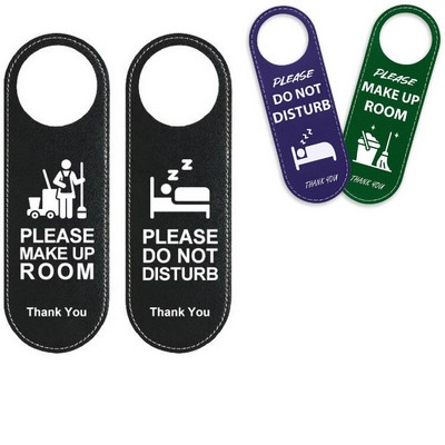 Customizable PU Leather Door Hanger with Logo