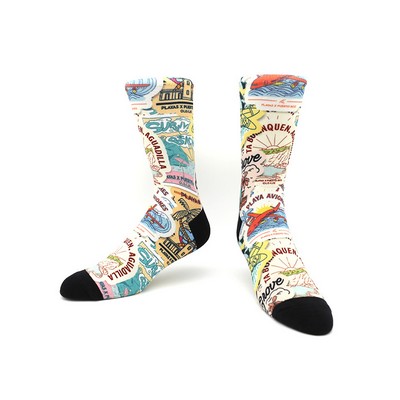 Full Color Dye Sublimation Quick Dry Athletic Socks