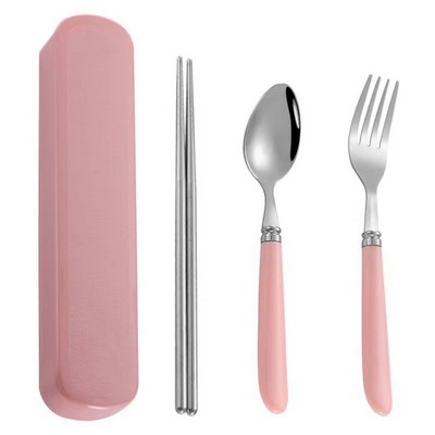 Stainless steel carry cutlery spoon fork chopsticks