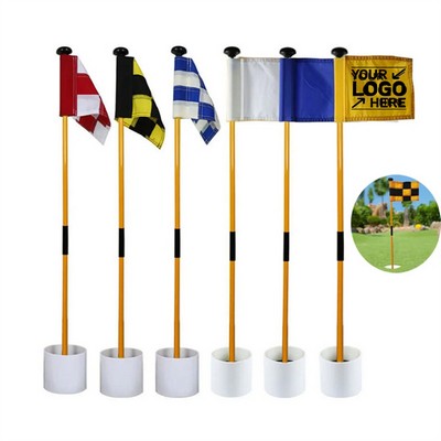 Golf Hole Cup Set with Pin Flag for Your Putting Green