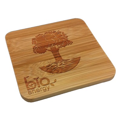 Laser Etched Bamboo Coasters