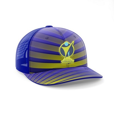 Premium Performance Polyester 6 Panel Mesh Back Trucker Cap - Full Sublimation with Custom Options